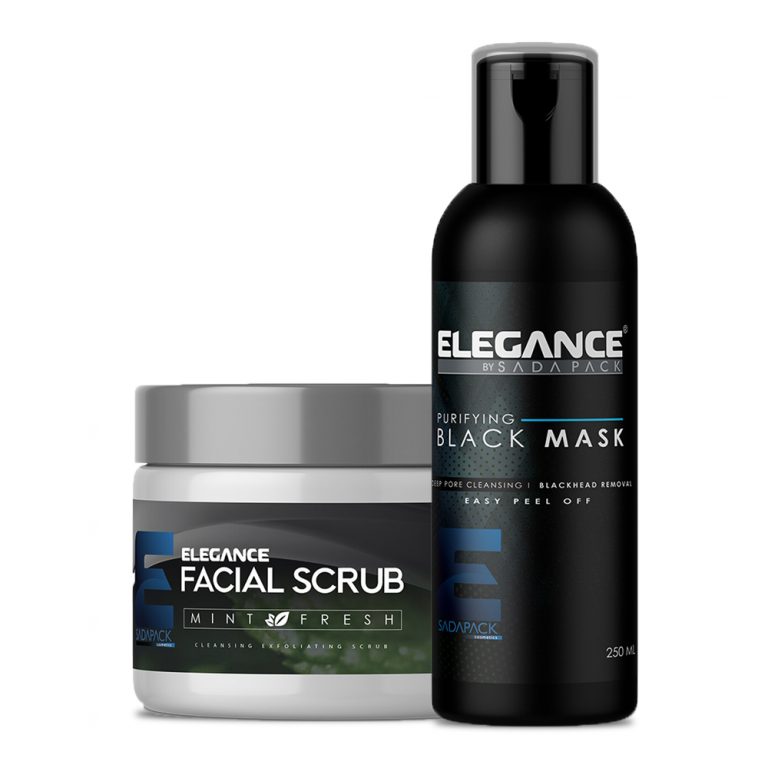 Kit Facial Scrub + Black Mask Elegance Elegance BRASIL